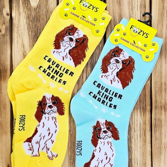 Unisex Canine Foozys Socks - Cavalier King Charles - Picture 1 of 4